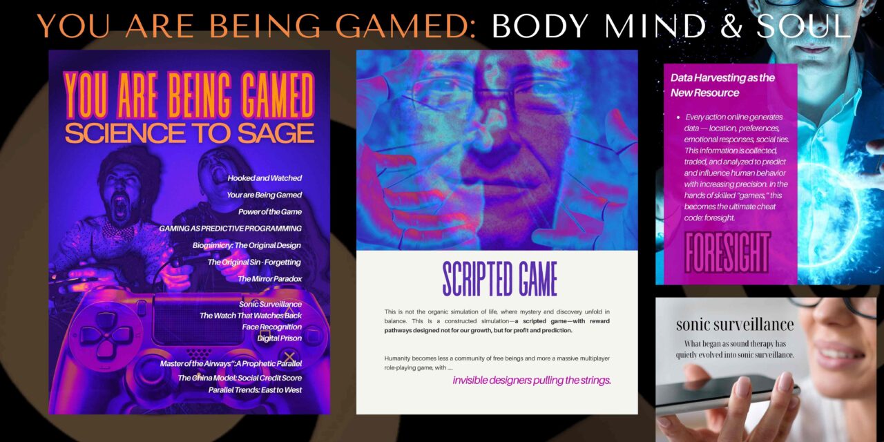 YOU ARE BEING GAMED: HOOKED AND WATCHED